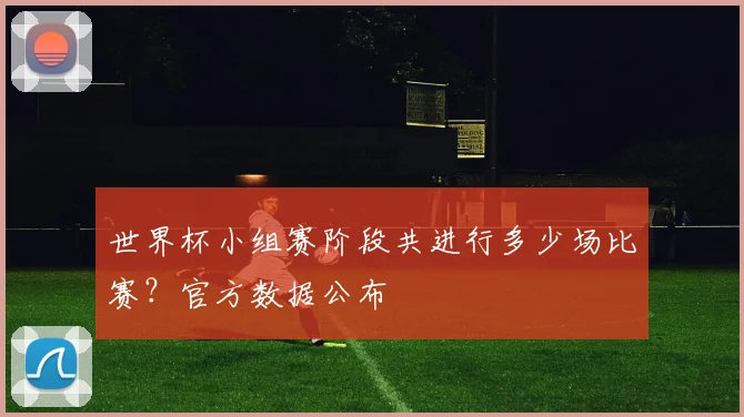 世界杯小组赛阶段共进行多少场比赛？官方数据公布
